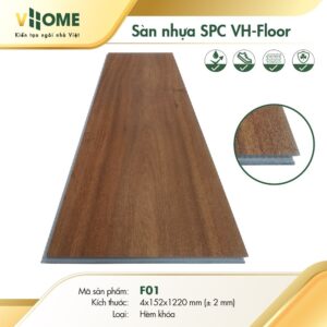 Sàn nhựa hèm khoá SPC VHOME - F01 4mm