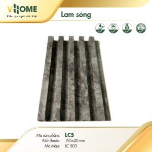 Tấm ốp lam sóng cao 5 sóng - Vân đá LC503