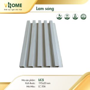 Tấm ốp lam sóng cao 5 sóng VHOME - Vân gỗ LC506