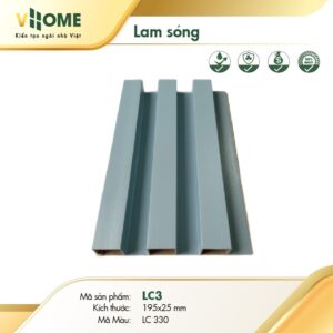 Tấm ốp lam sóng cao 3 sóng VHOME - Xanh da trời LC330