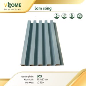 Tấm ốp lam sóng cao 5 sóng VHOME - Xanh da trời LC530