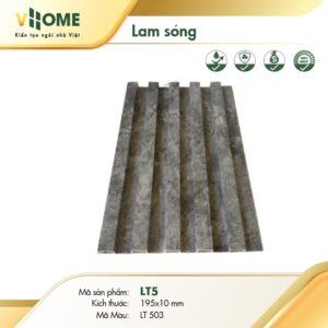 Tấm ốp lam sóng thấp 5 sóng - Vân đá - Vân Đá LT503