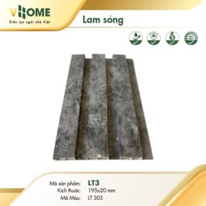 Tấm ốp lam sóng thấp 3 sóng - Vân đá LT303