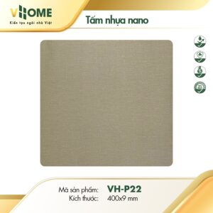 Tấm ốp nano cắt theo yêu cầu VHOME - màu Be Xước P22