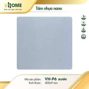 Tấm ốp nano cắt theo yêu cầu VHOME - màu Trắng Xước P06X
