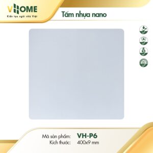 Tấm ốp nano cắt theo yêu cầu VHOME - màu Trắng P06