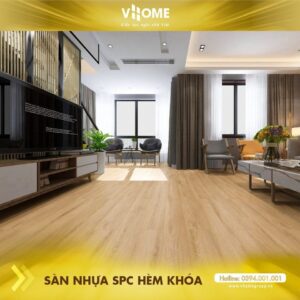 Hình ảnh thực tế sàn nhựa SPC hèm khoá Vhome