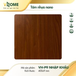 Tấm ốp nano nhập khẩu VHOME - Vân Gỗ P09