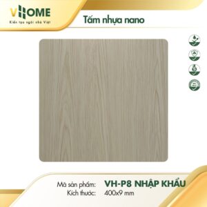 Tấm ốp nano nhập khẩu VHOME- Vân Gỗ P08