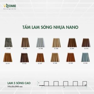 Mẫu Tấm Ốp Lam Sóng VHOME