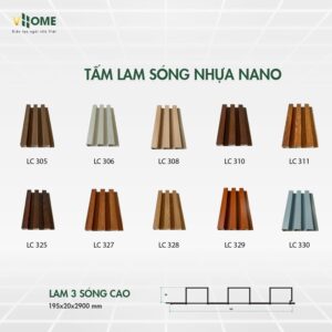 Mẫu Tấm Ốp Lam Sóng VHOME