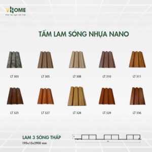 Mẫu Tấm Ốp Lam Sóng VHOME