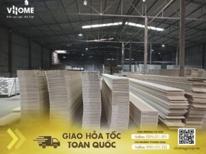Xưởng sản xuất Tấm ốp Lam Sóng VHOME