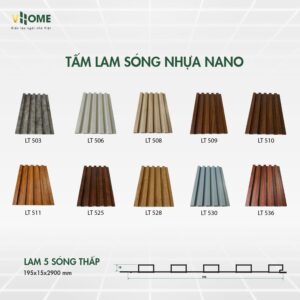 Mẫu Tấm Ốp Lam Sóng VHOME