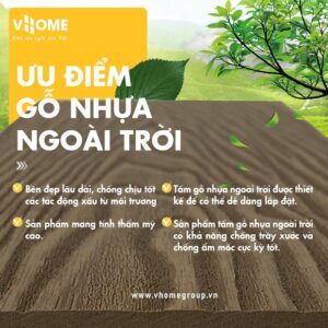 Ưu điểm gỗ nhựa ngoài trời VHOME