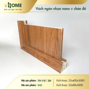 Vách ngăn nhựa nano + chân đế V41