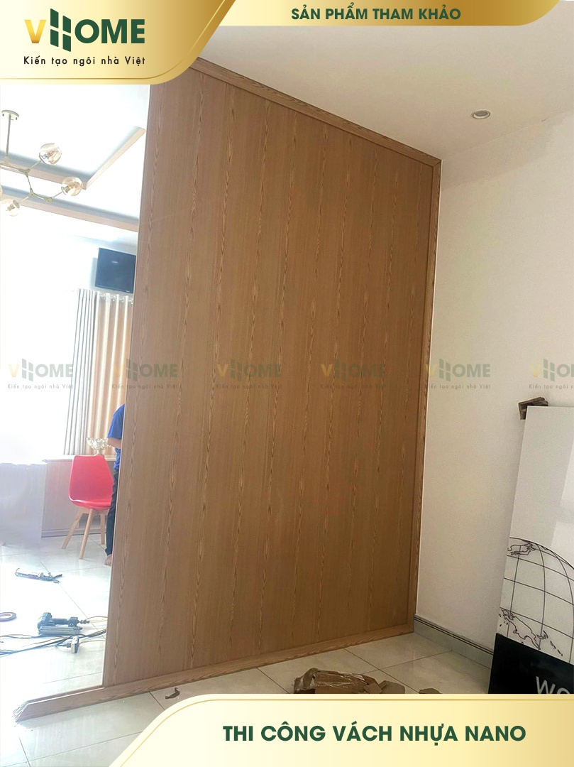 Vách nhựa nano ngăn phòng khách