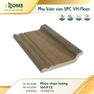 Phào chân tường Vhome - PK sàn nhựa SPC - Nâu