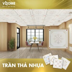 Ứng dụng của trần thả nhựa Vhome