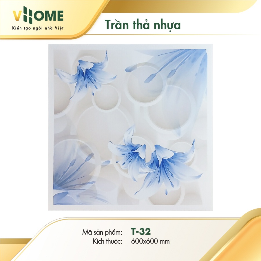 Trần thả nhựa Vhome - Họa Tiết T32