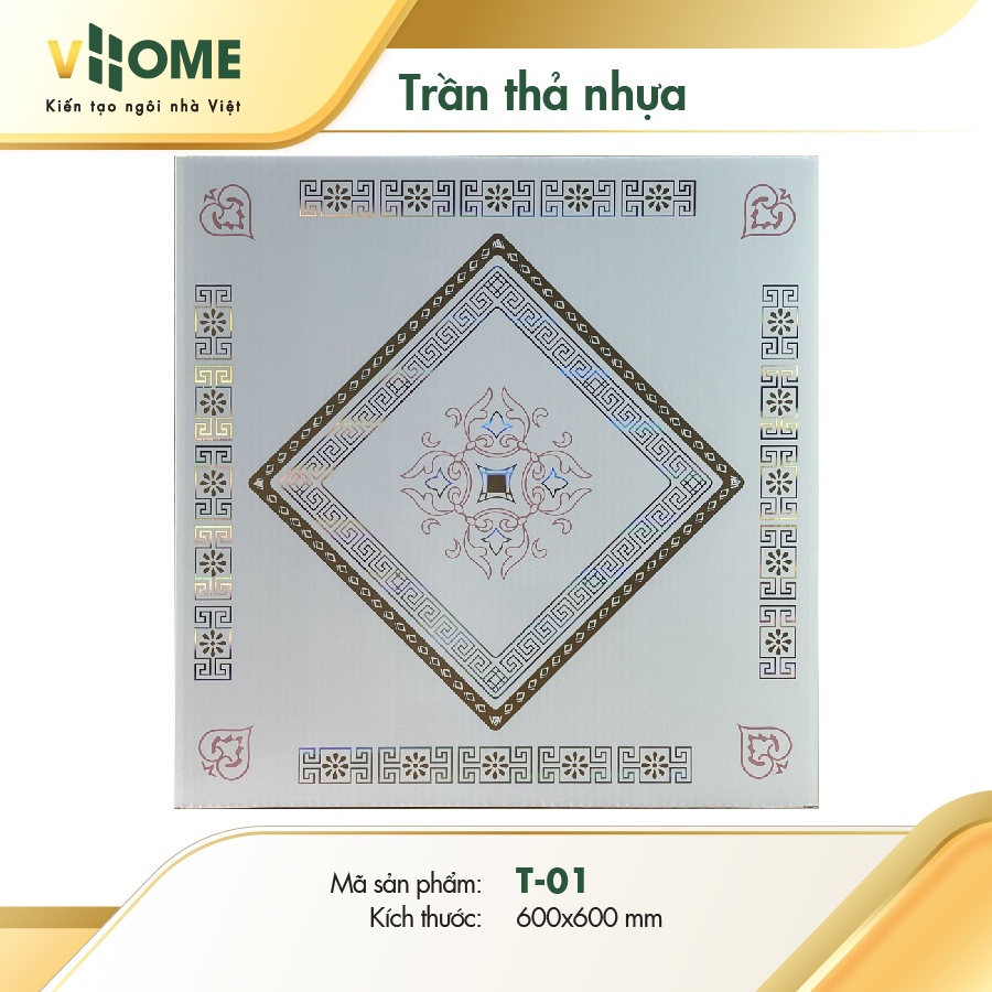 Trần thả nhựa - Họa Tiết T1