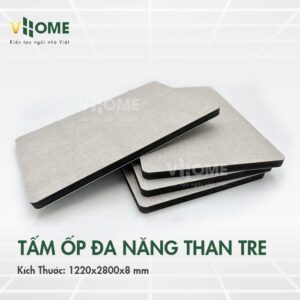 Kích thước tấm ốp than tre Vhome