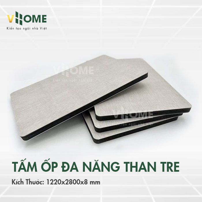 Kích thước tấm ốp than tre Vhome