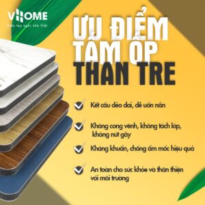 Ưu điểm tấm ốp than tre Vhome