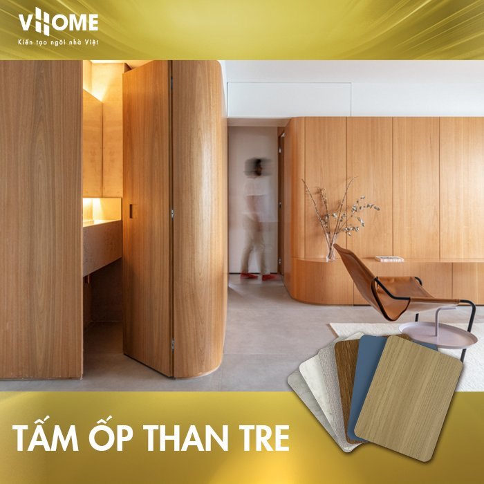 Ứng dụng của tấm ốp than tre Vhome