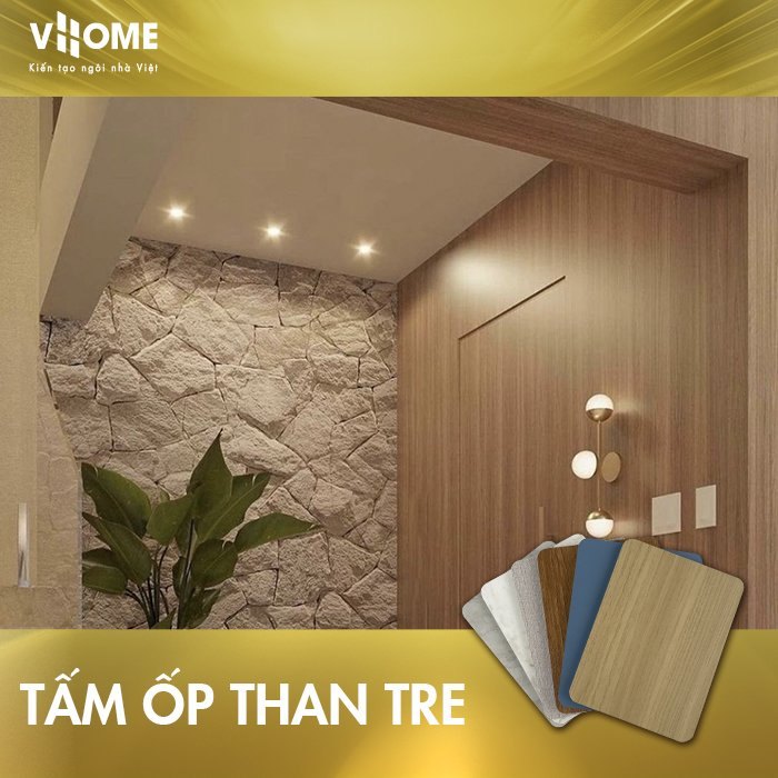 Ứng dụng của tấm ốp than tre Vhome