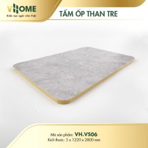 Tấm ốp than tre Vân Đá Vhome VS06 cốt Vàng
