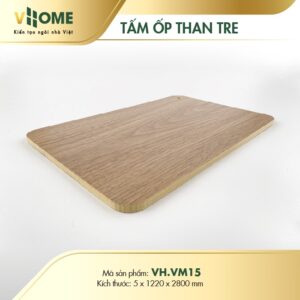 Tấm ốp than tre Vân Gỗ Vhome VM15 cốt Vàng