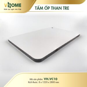 Tấm ốp than tre Màu Trắng Vhome VC10