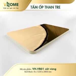 Tấm ốp than tre Film Kim loại màu Vàng Bóng cốt Vàng