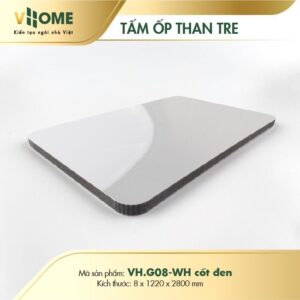 Tấm ốp than tre Film PET màu Trắng cốt Đen