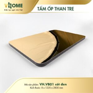 Tấm ốp than tre Film Kim loại màu Vàng Bóng cốt Đen