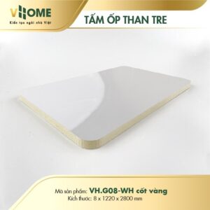 Tấm ốp than tre Film PET màu Trắng cốt Vàng