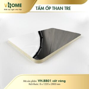 Tấm ốp than tre Film Kim loại màu Bạc Bóng cốt Vàng