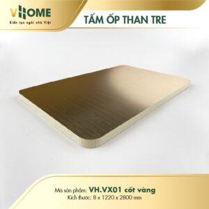Tấm ốp than tre Film Kim loại màu Vàng Xước cốt Vàng