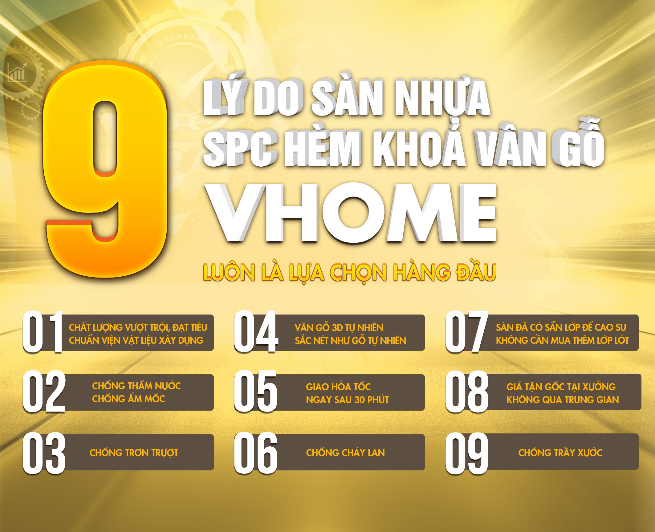 9 lý do nên chọn mua sàn nhựa spc hèm khoá tại vhome