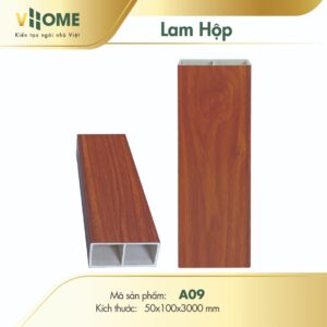 Lam hộp nhựa giả gỗ Vhome A09 10cm