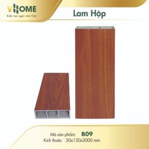 Lam hộp nhựa giả gỗ B09 15cm
