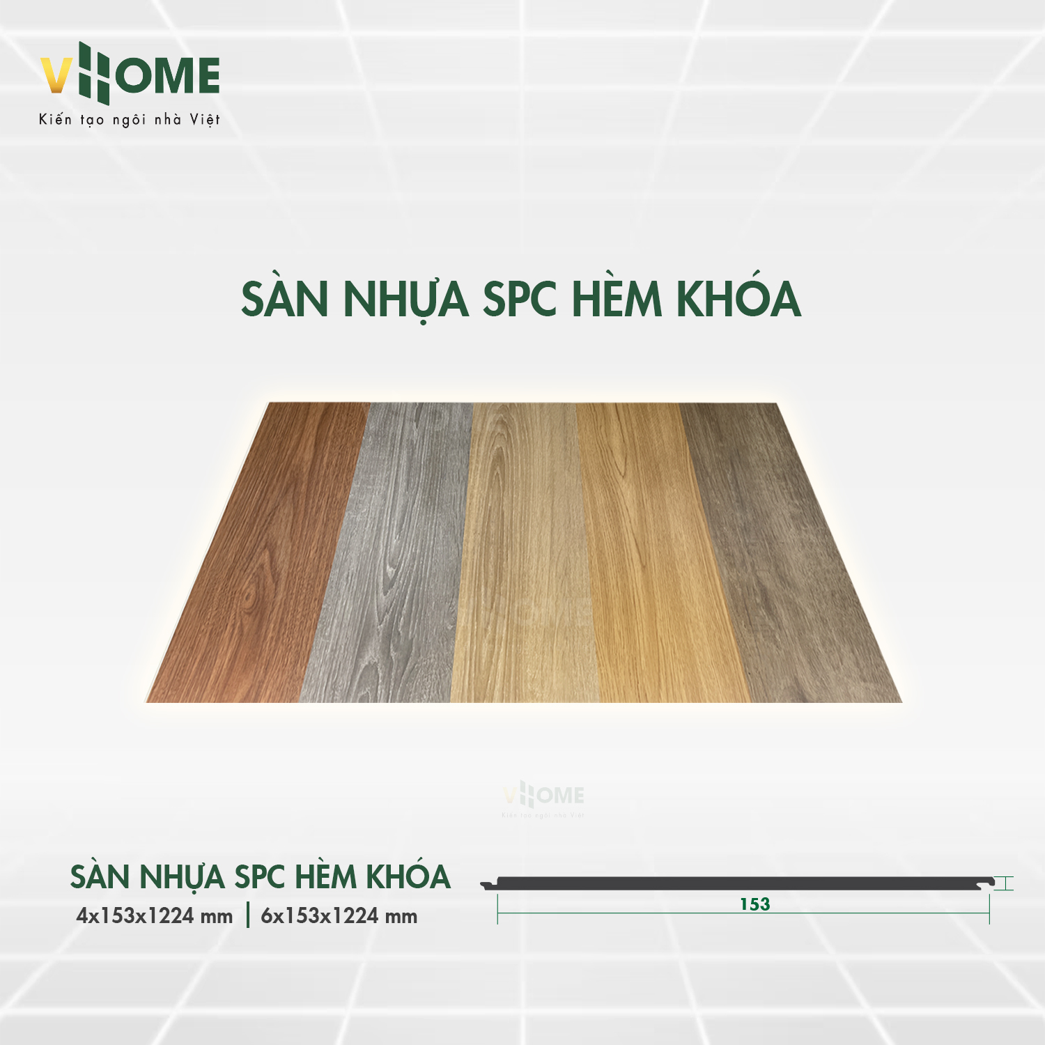 Thông số kỹ thuật sàn nhựa SPC hèm khoá Vhome
