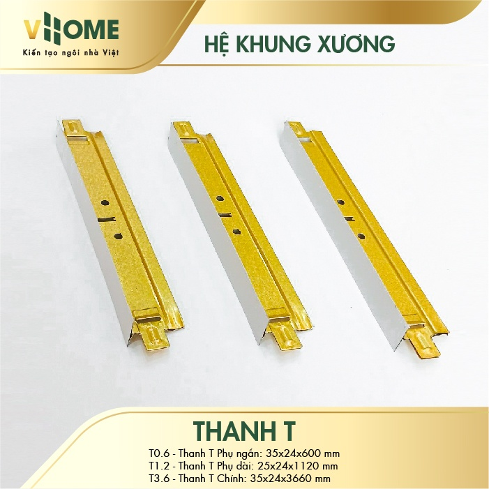 Hình ảnh minh họa Thanh T (T chính, T phụ dài, T phụ ngắn) Vhome