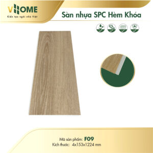 Sàn nhựa hèm khoá SPC VHOME - F09 4mm