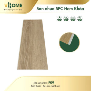 Sàn nhựa hèm khoá SPC VHOME - F09 6mm