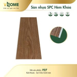 Sàn nhựa hèm khoá SPC VHOME - F07 6mm